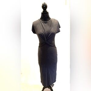 Elegant Black Twist-Front Dress